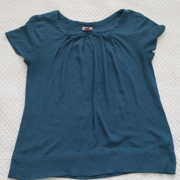 J. Jill Tops - J JILL petite Teal Short Sleeve Blouse